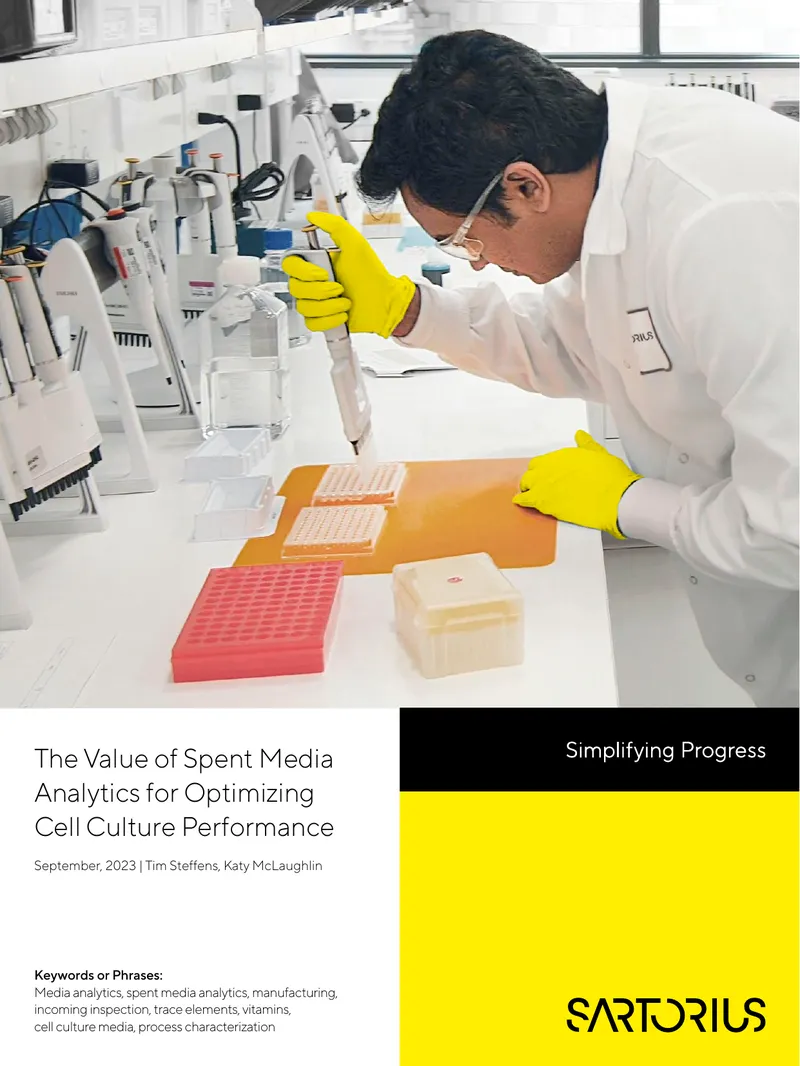 Spent Media Analytics for Cell Culture Optimization