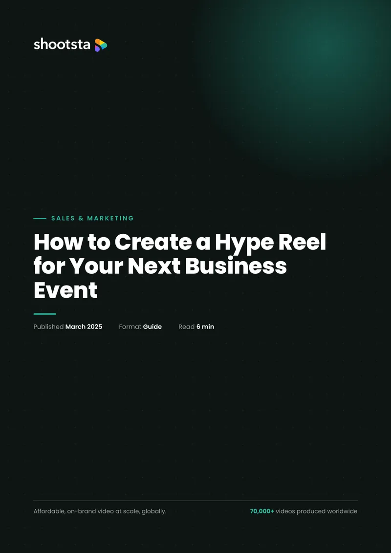 How to Create a Hype Reel for Business Events