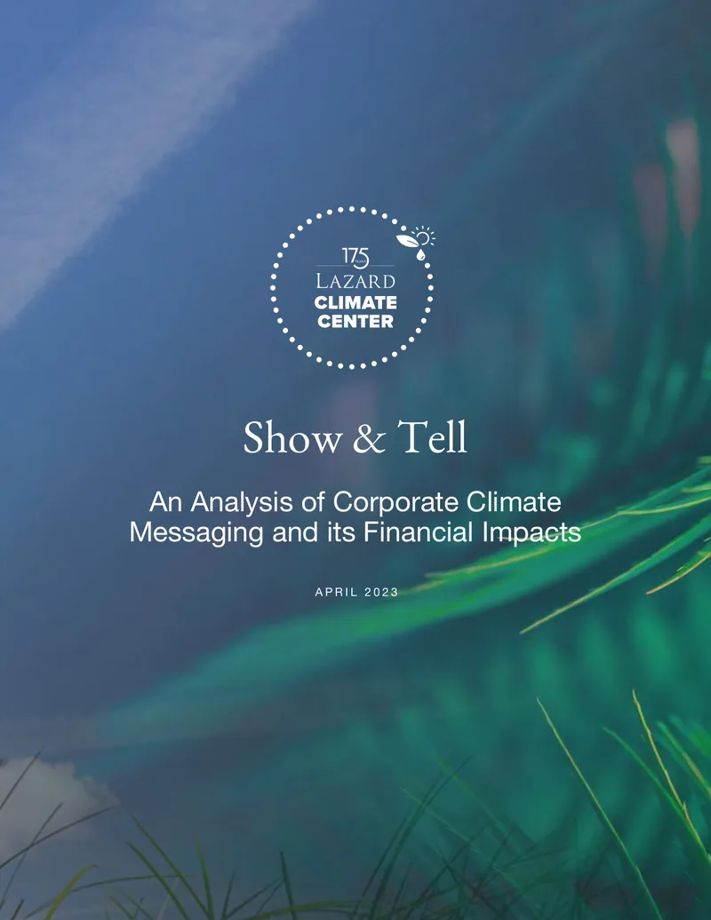 Analysis of Corporate Climate Messaging and Financial Impacts