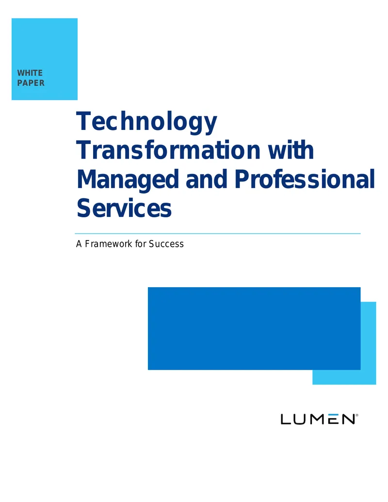 Technology Transformation with Managed and Professional Services