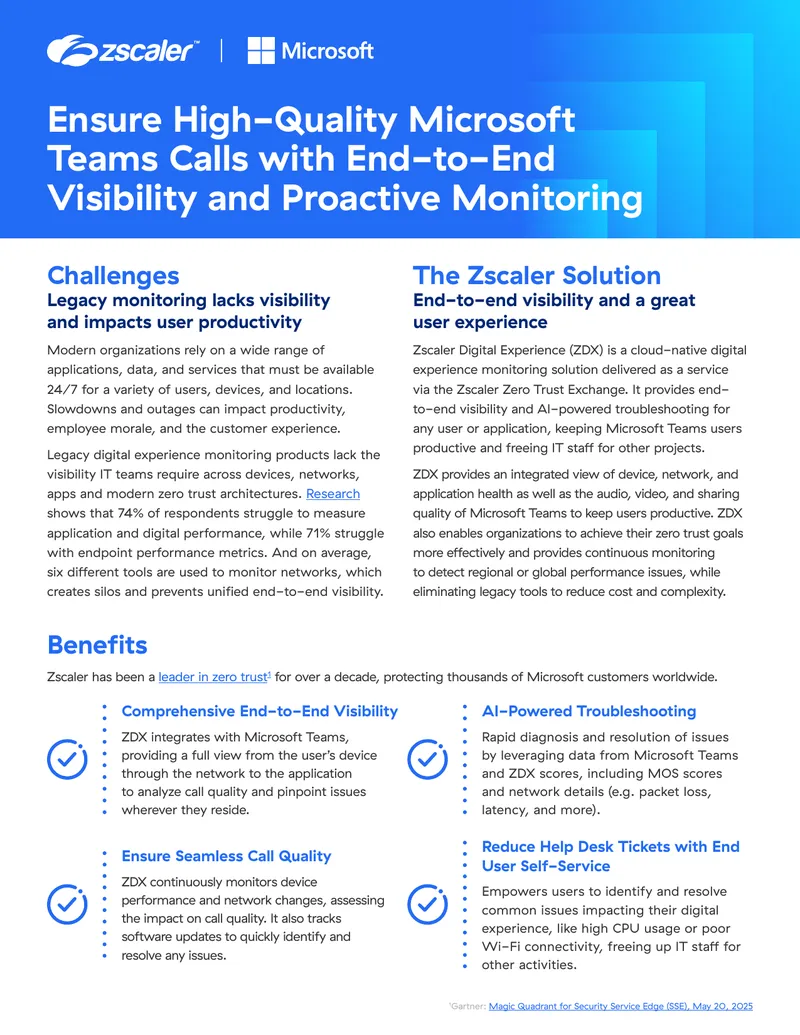 End-to-End Visibility for Microsoft Teams Performance