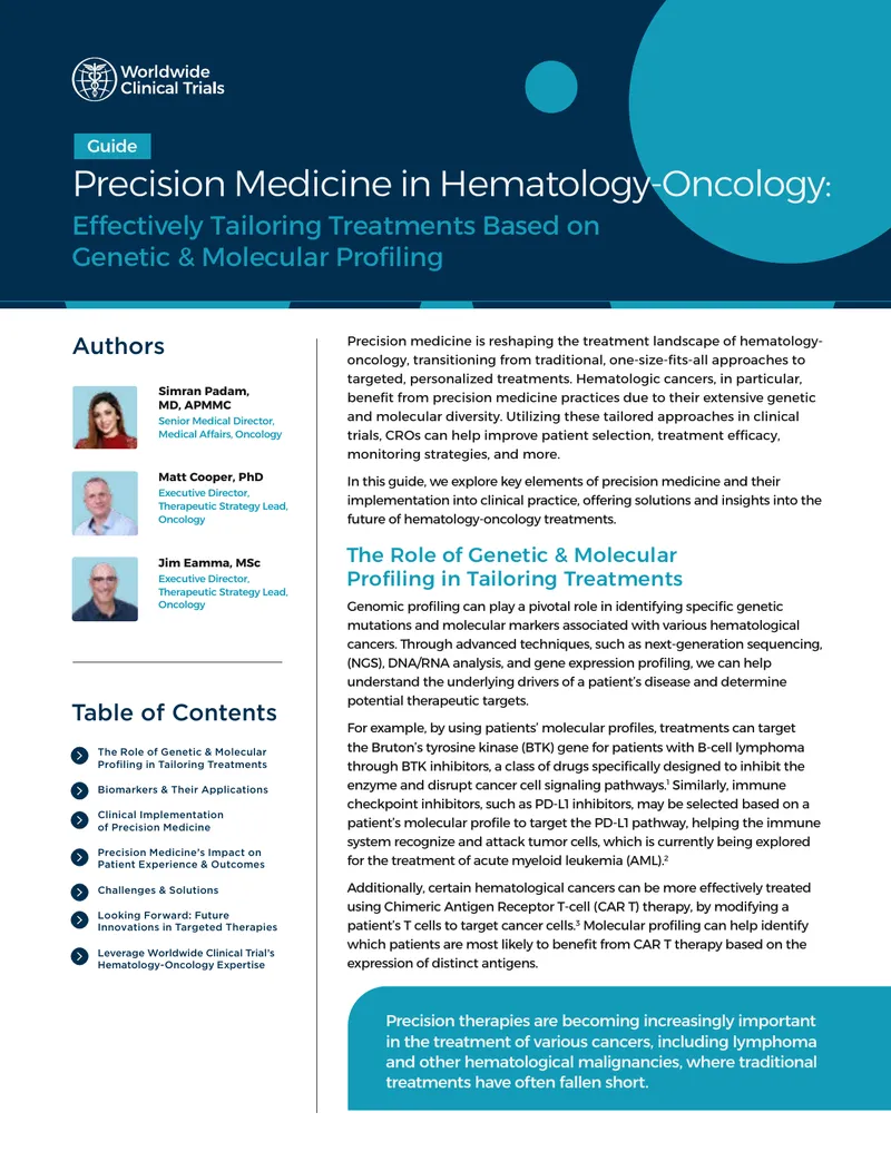 Precision Medicine in Hematology-Oncology Implementation Guide