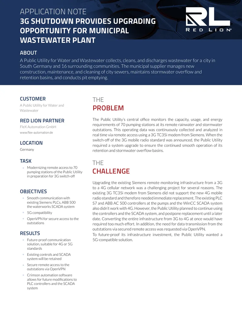 Upgrading Remote Monitoring for Municipal Wastewater Plant