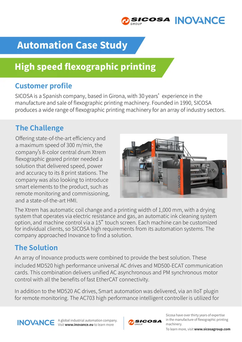 Automation Case Study for Flexographic Printing