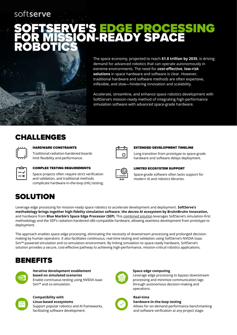 Edge Processing for Mission-Ready Space Robotics