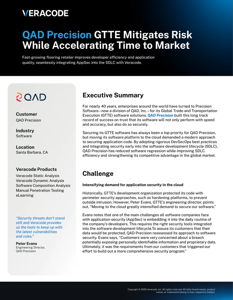 QAD Precision Application Security Integration Case Study