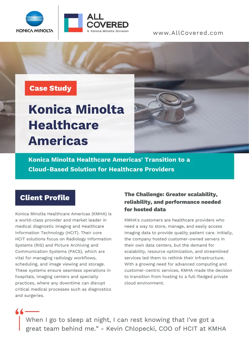 Konica Minolta Healthcare Americas Cloud Transition Case Study