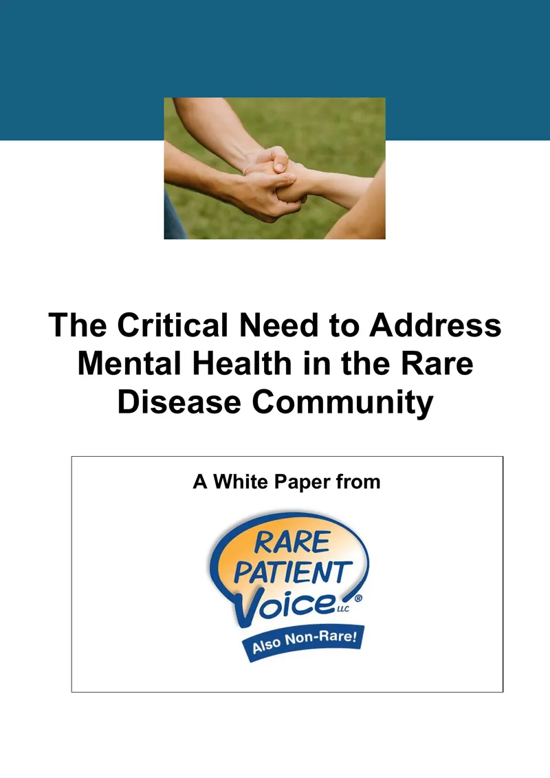 Addressing Mental Health in the Rare Disease Community