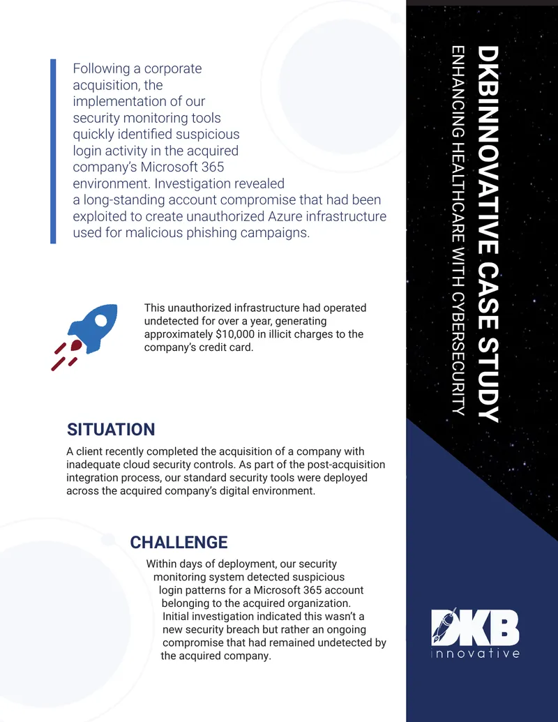 Cybersecurity Case Study on Healthcare Acquisition