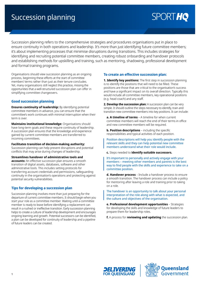 Succession Planning Strategies for Organizations