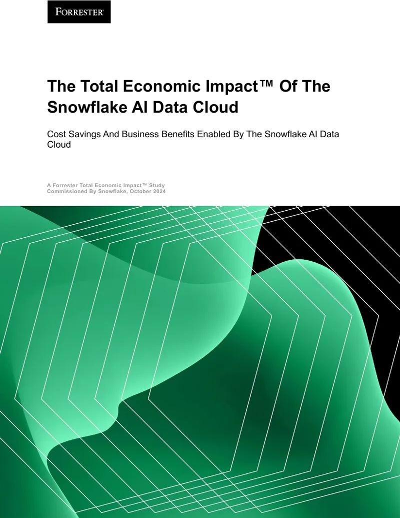 Total Economic Impact Study of Snowflake AI Data Cloud