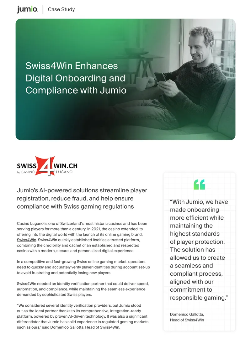 Swiss4Win Digital Onboarding and Compliance Case Study