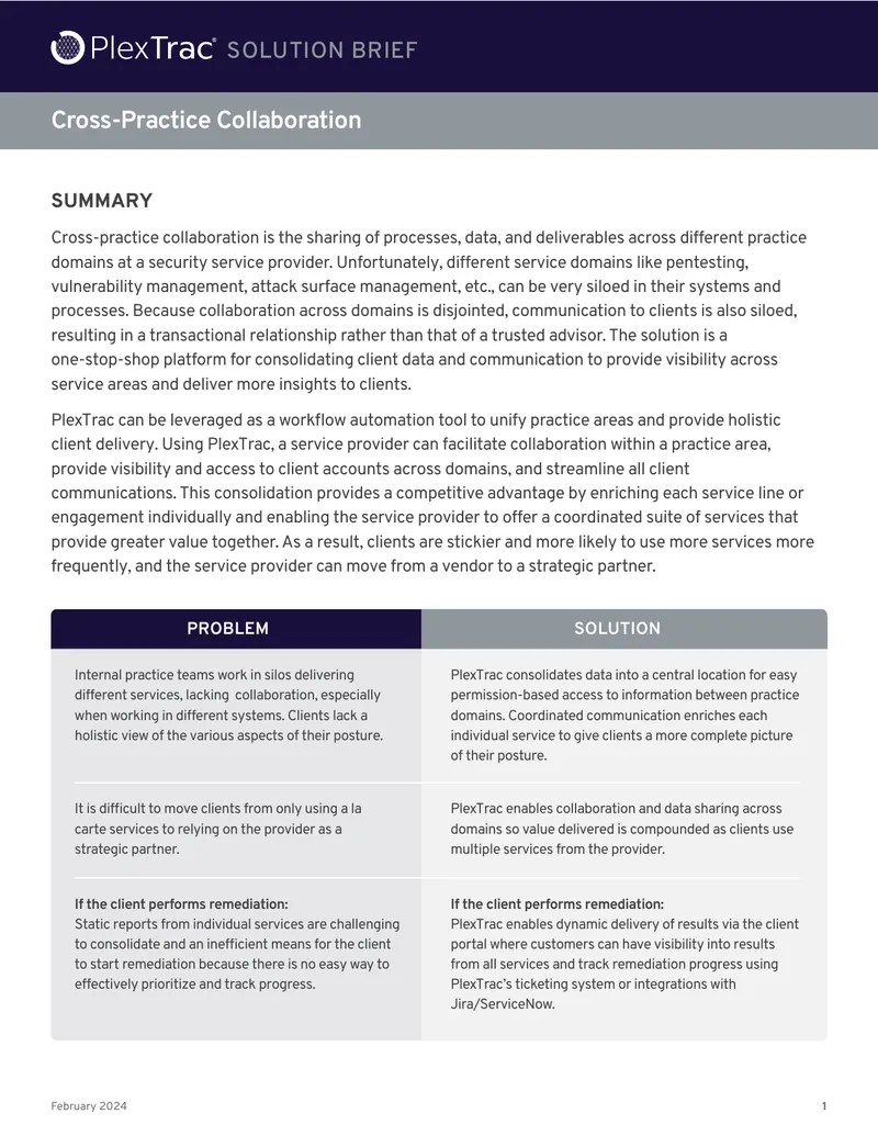 Cross-Practice Collaboration Solution Brief