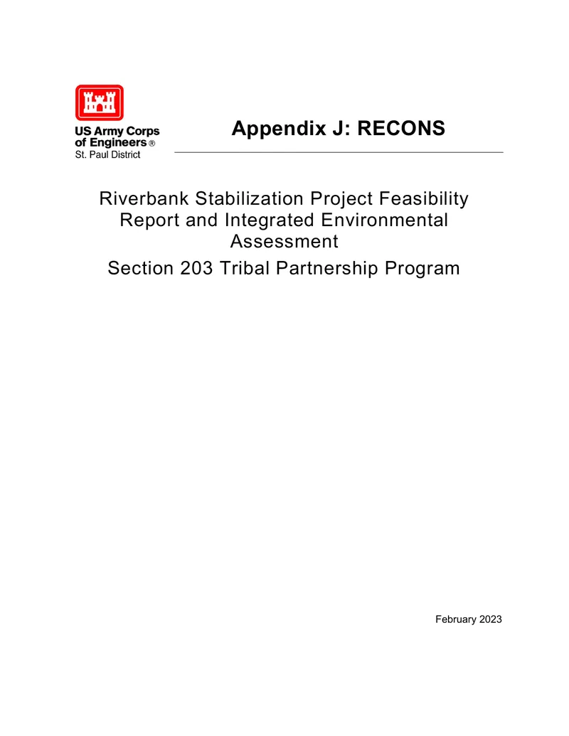 Riverbank Stabilization Project Feasibility Report