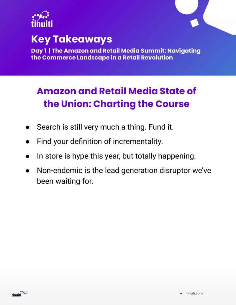 Key Takeaways from Amazon and Retail Media Summit