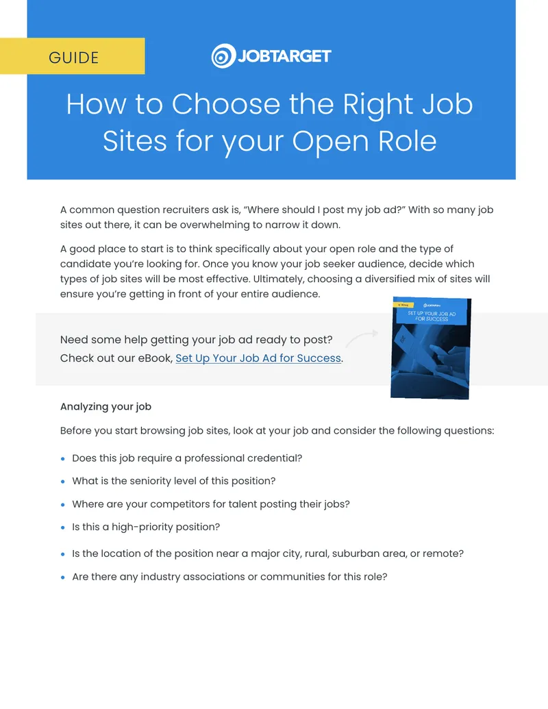 Choosing Job Sites for Effective Recruitment