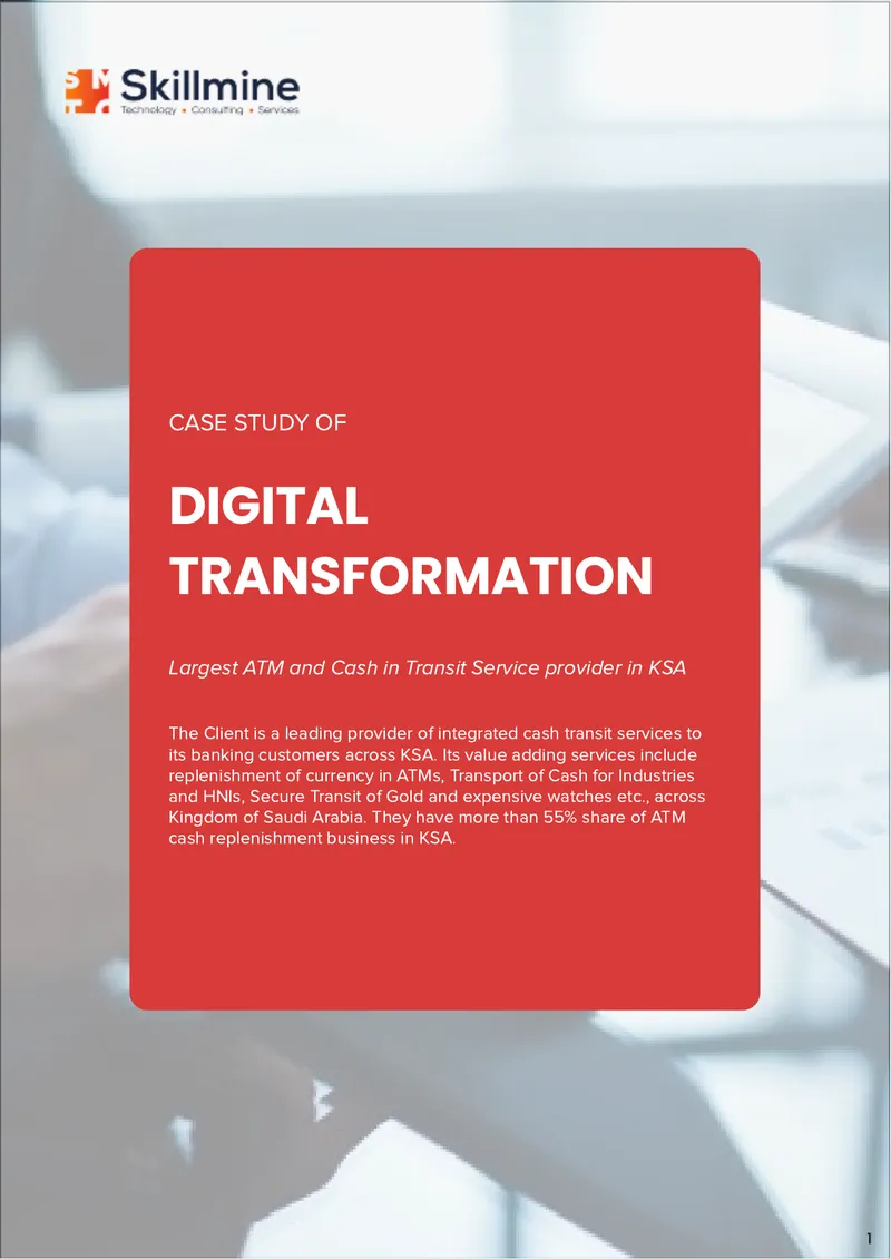 Digital Transformation Case Study for Cash Transit Services