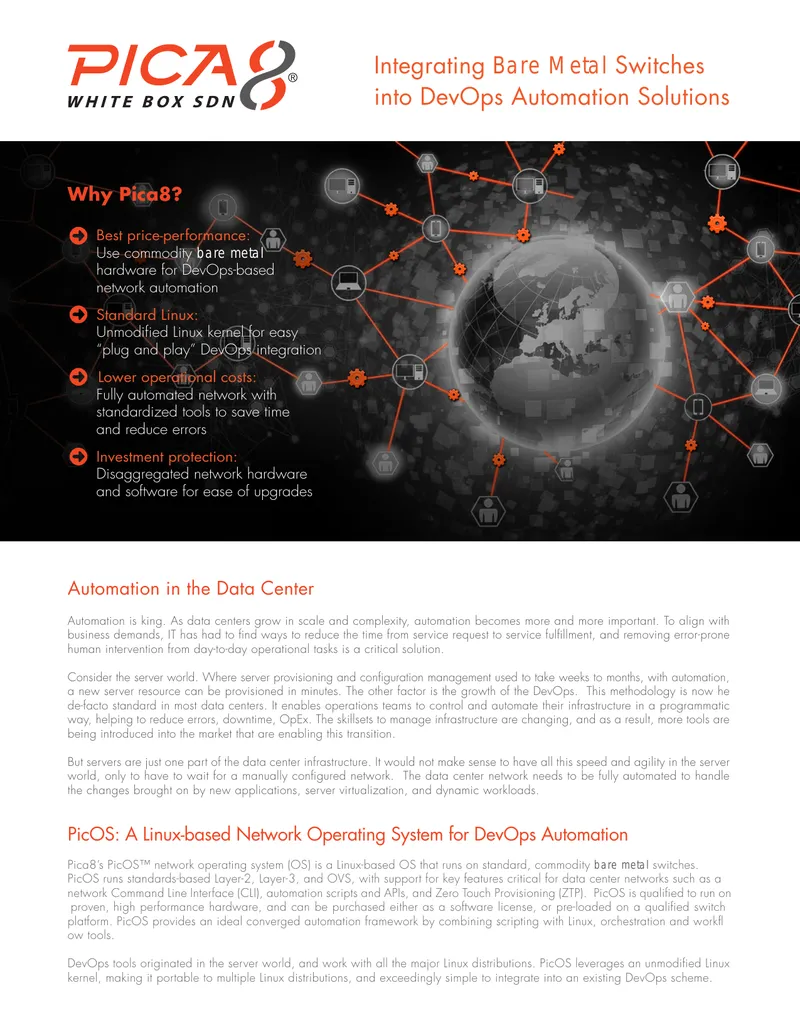 Automation in the Data Center Infrastructure