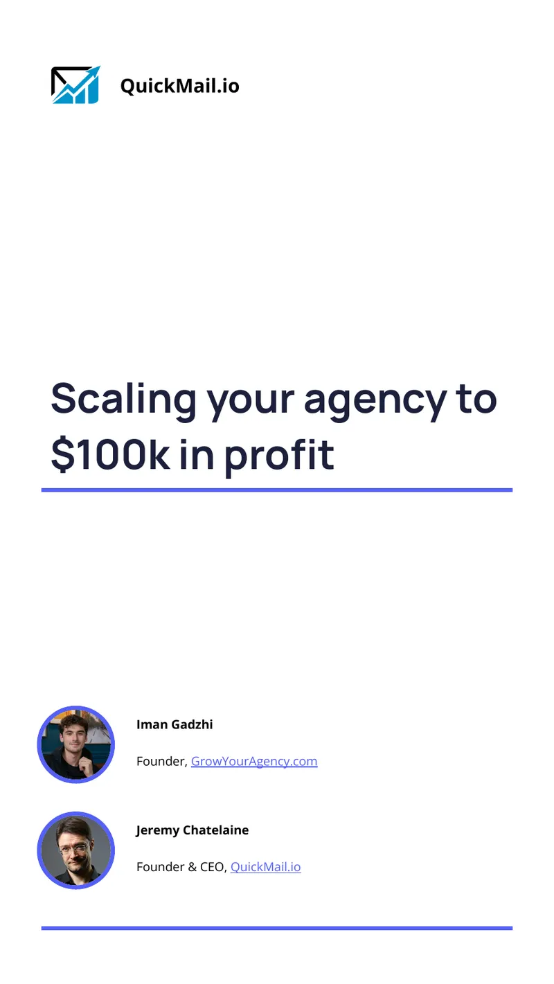 Scaling Your Agency to $100k in Profit