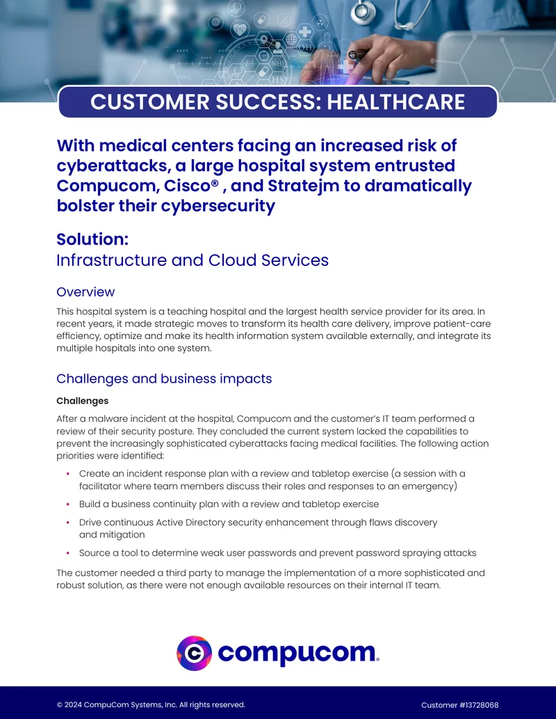 Cybersecurity Enhancement for Healthcare System