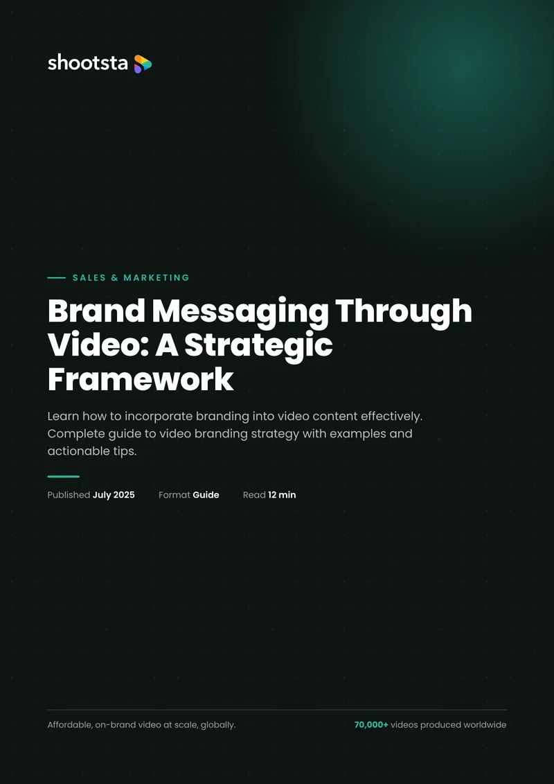 Brand Messaging Through Video Strategic Framework