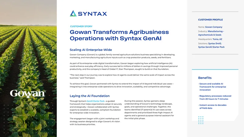 Gowan Company AI Integration Strategy