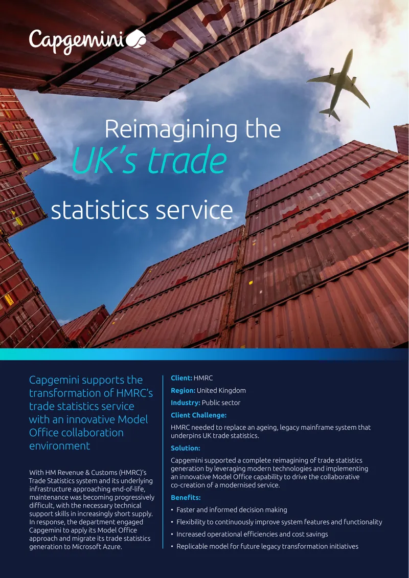 Transformation of HMRC Trade Statistics Service