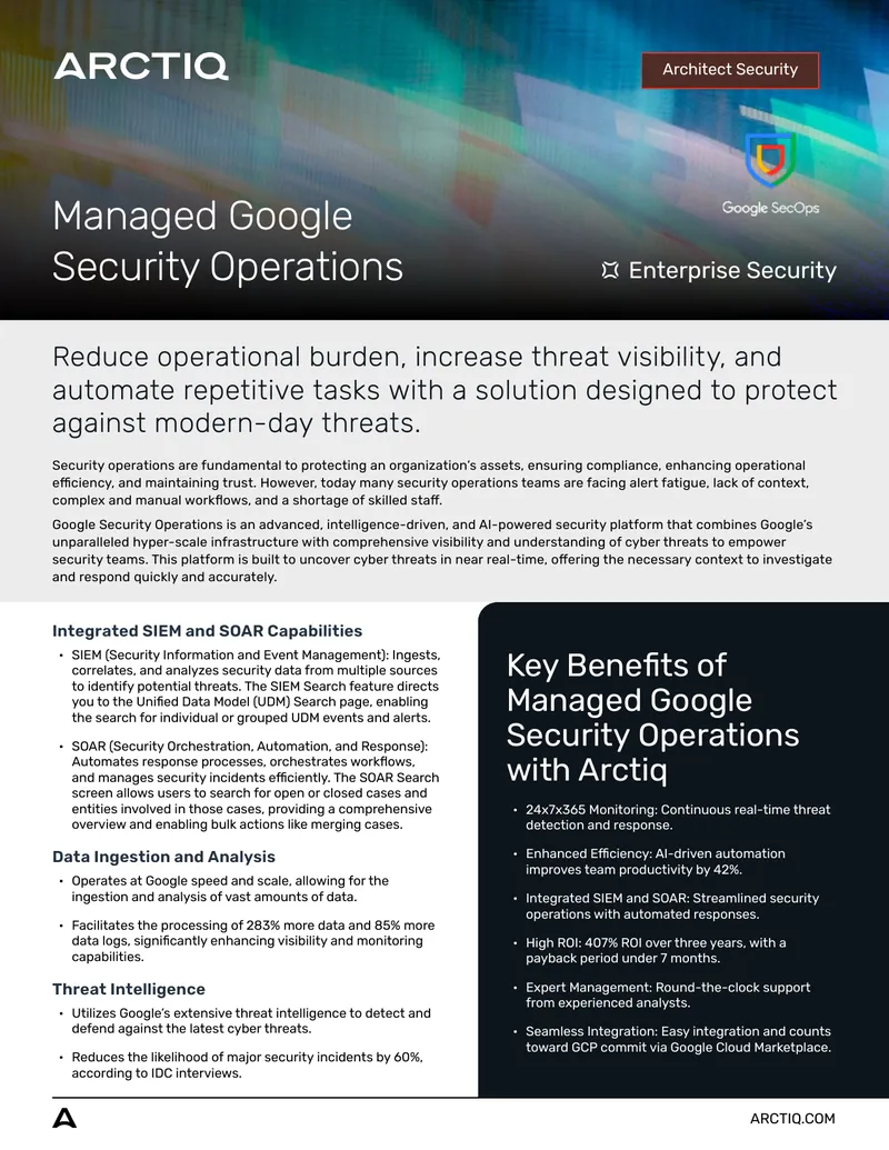 Managed Google Security Operations Overview