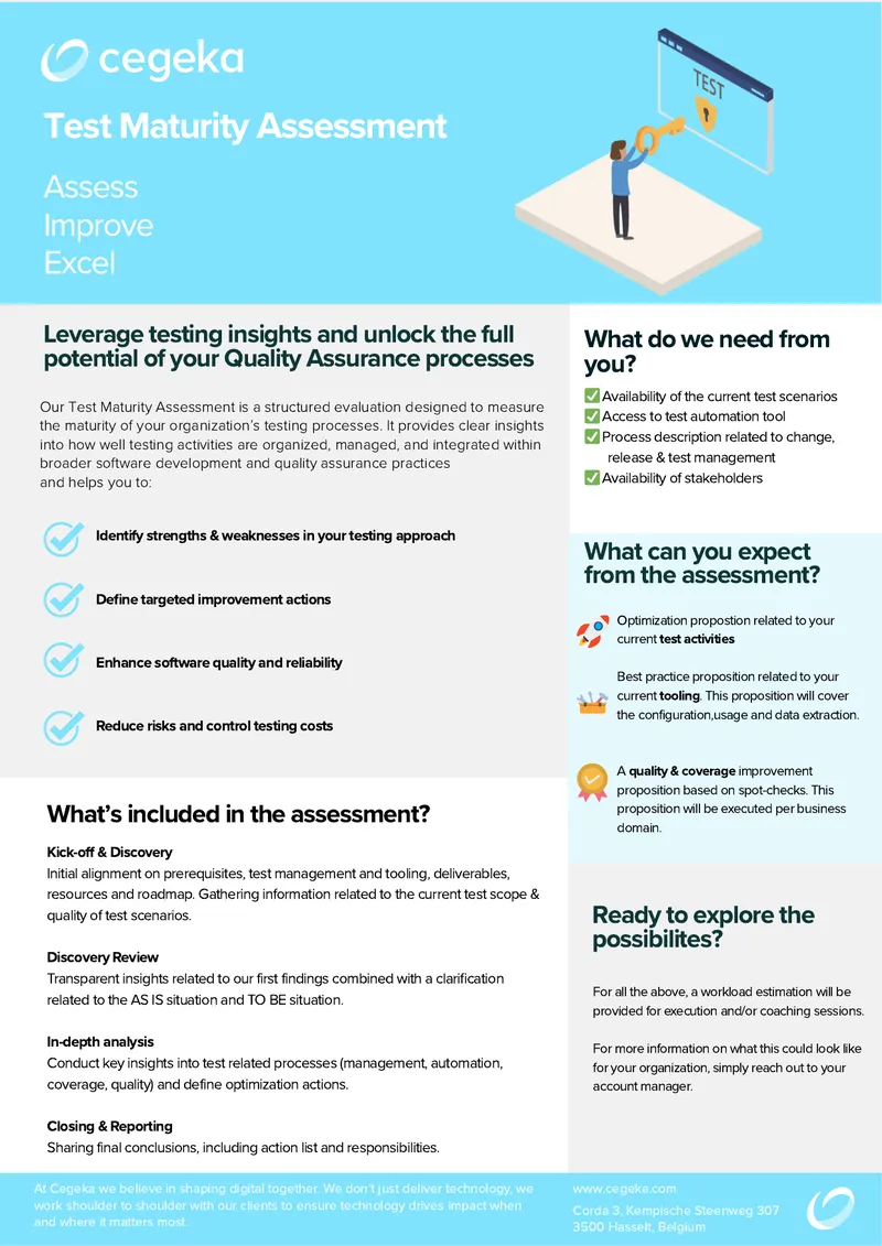 Test Maturity Assessment Process Overview