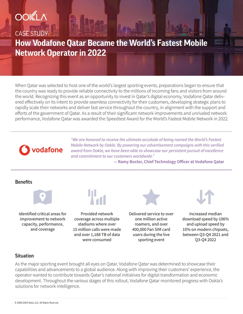 Vodafone Qatar's Network Expansion for Sporting Event