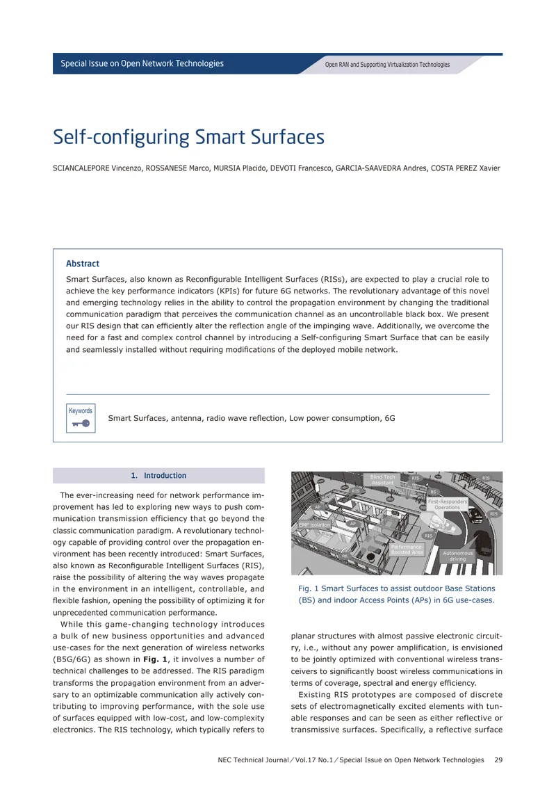 Self-configuring Smart Surfaces for 6G Networks