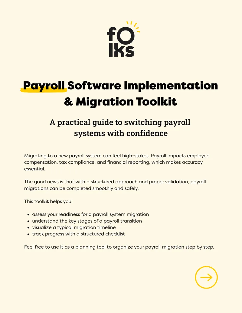 Payroll Software Implementation and Migration Toolkit