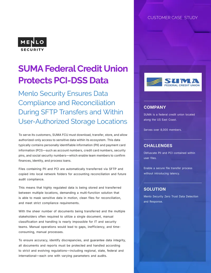 SUMA Federal Credit Union Data Protection Case Study