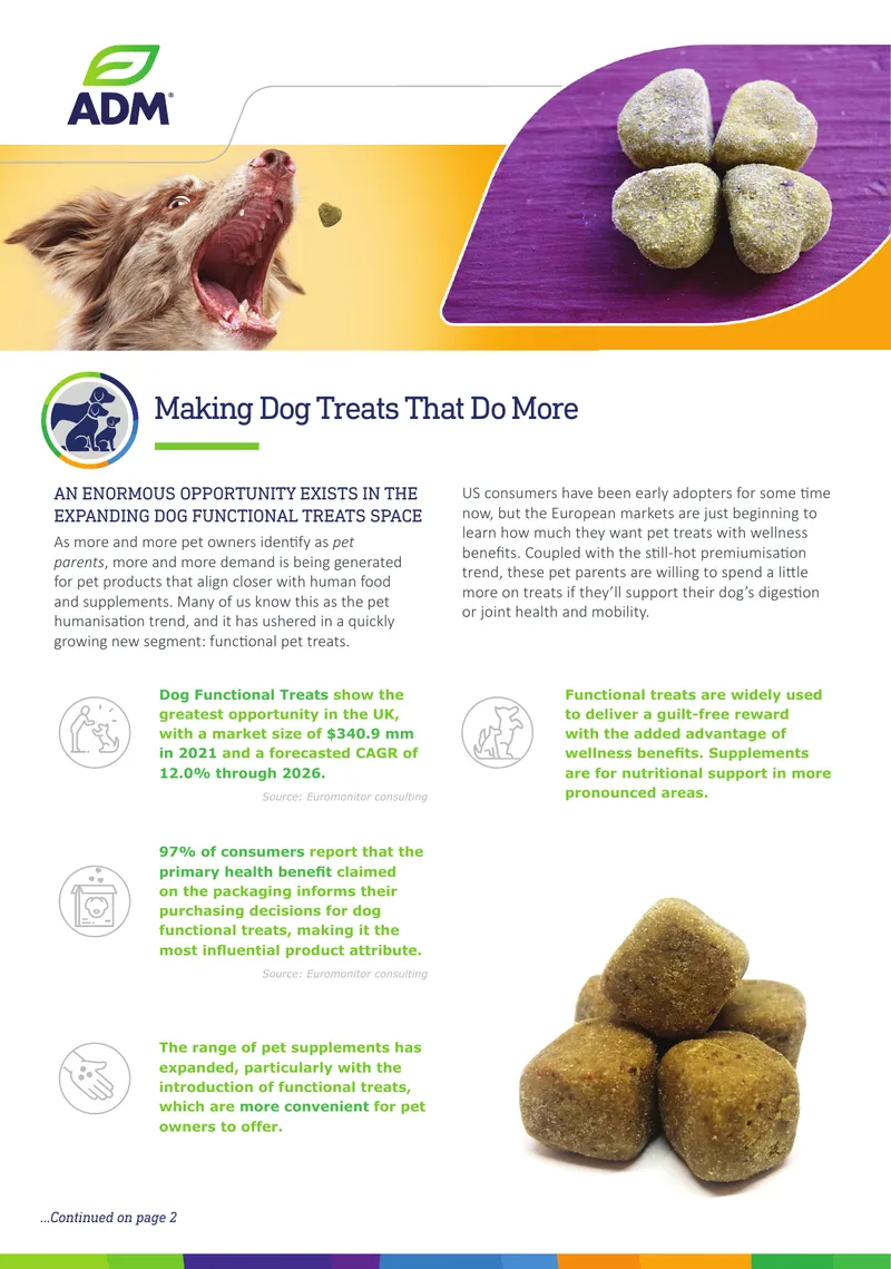 Market Opportunities for Dog Functional Treats