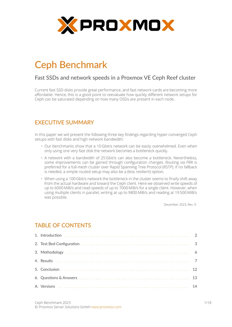 Ceph Benchmark Performance Analysis