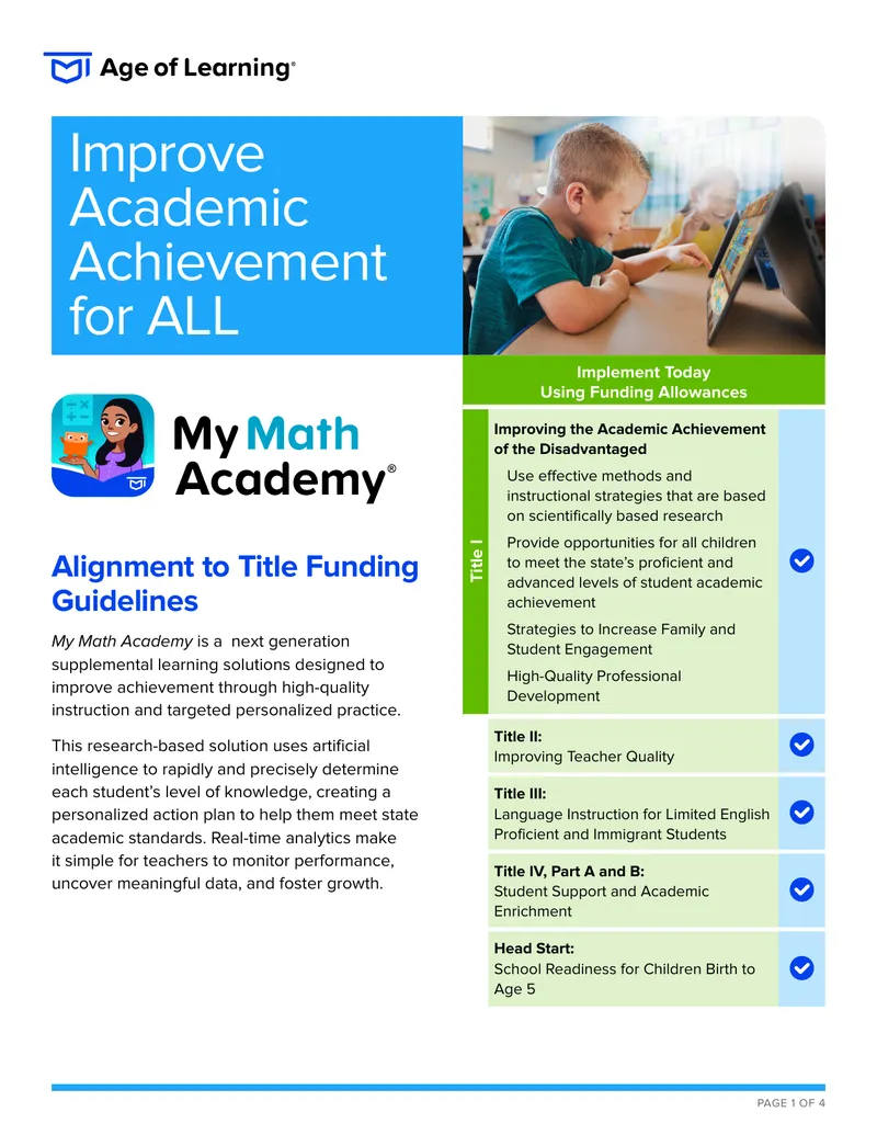 Alignment to Title Funding Guidelines