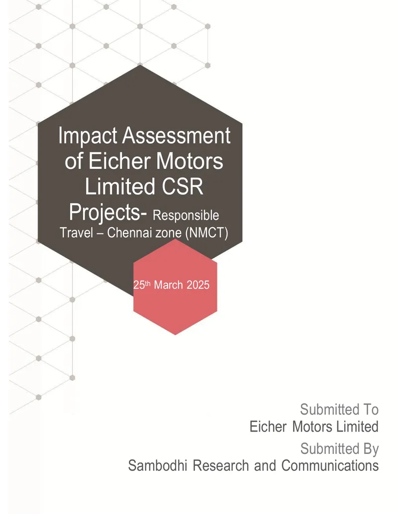 Impact Assessment of Eicher Motors CSR Projects
