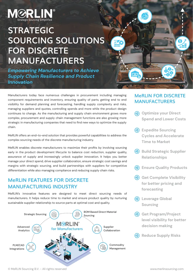 Strategic Sourcing Solutions for Discrete Manufacturers