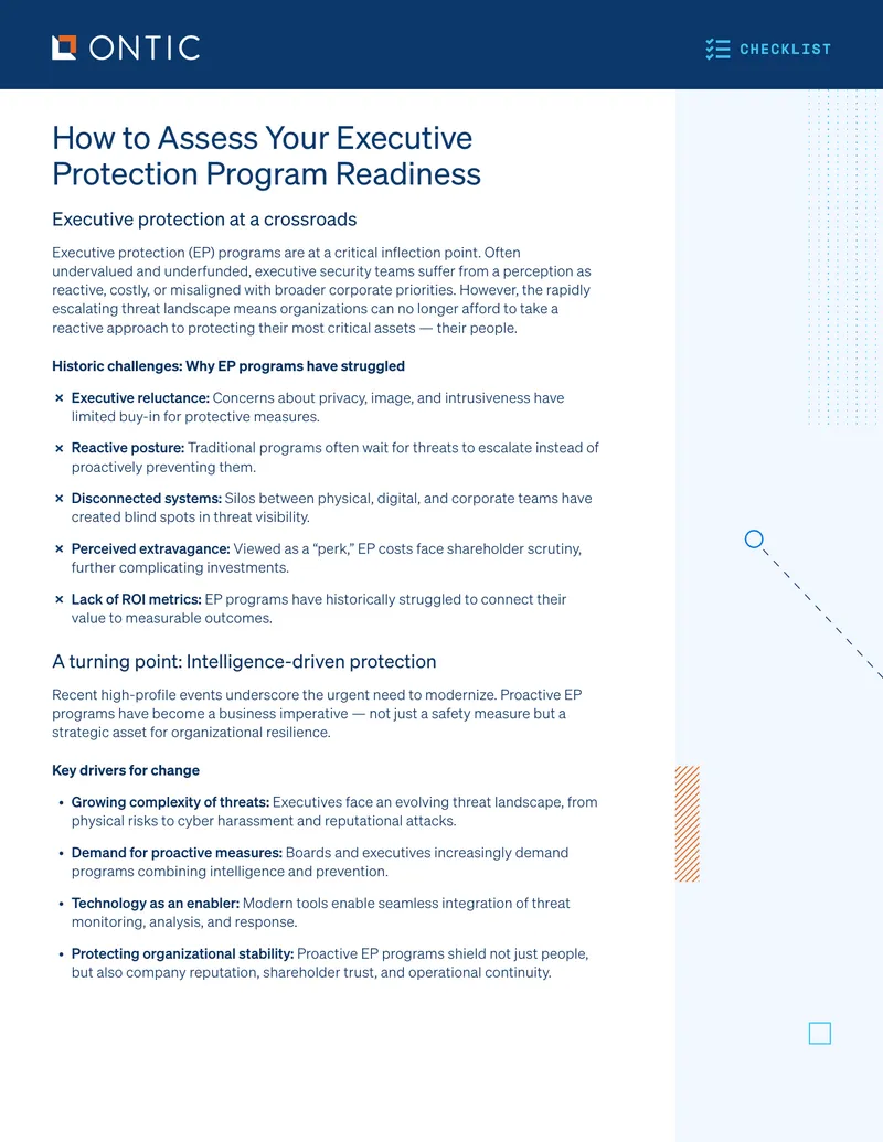 Assessing Executive Protection Program Readiness