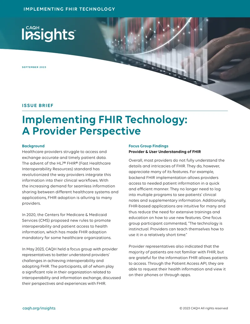 Implementing FHIR Technology in Healthcare