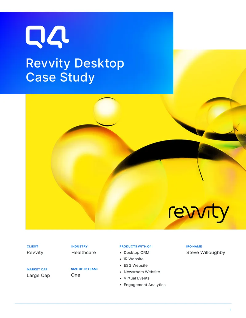 Revvity Investor Relations Transformation Case Study