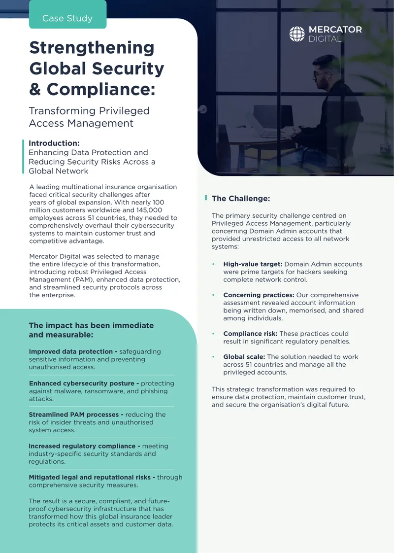 Transforming Privileged Access Management Case Study