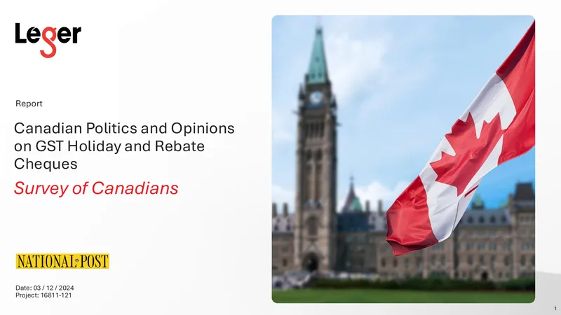 Canadian Politics and Opinions on GST Holiday and Rebate Cheques