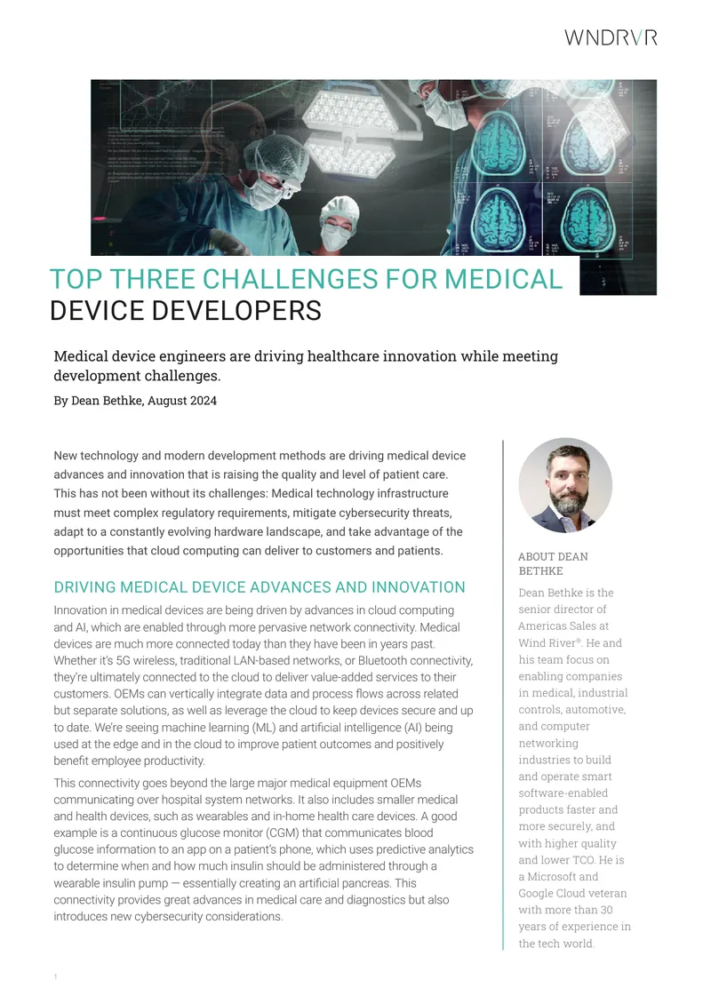 Top Challenges for Medical Device Developers