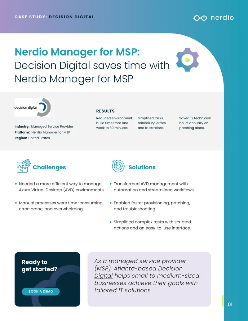 Efficiency Improvement in Azure Virtual Desktop Management