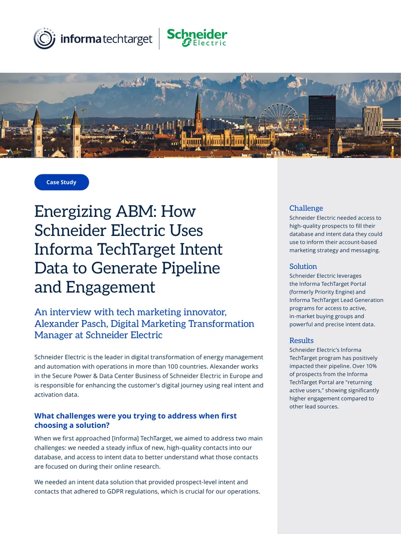 Schneider Electric's Use of Intent Data for Marketing