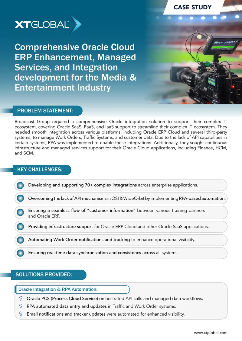Oracle Cloud ERP Integration for Media Industry