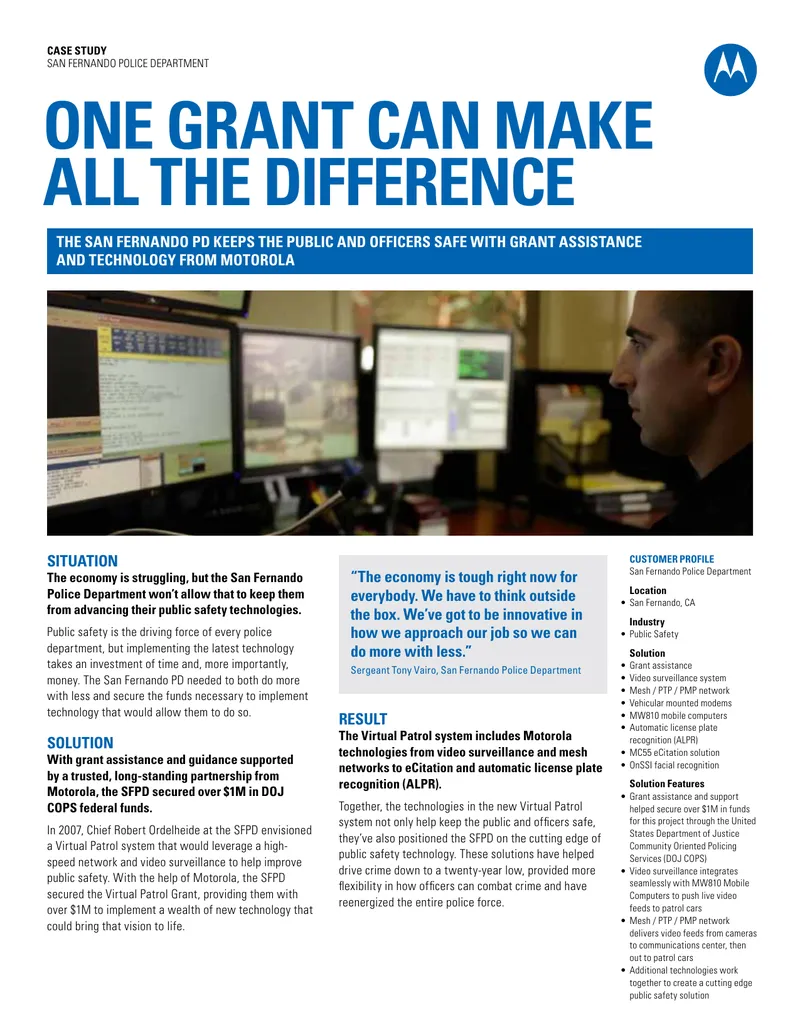 San Fernando Police Department Technology Implementation Case Study