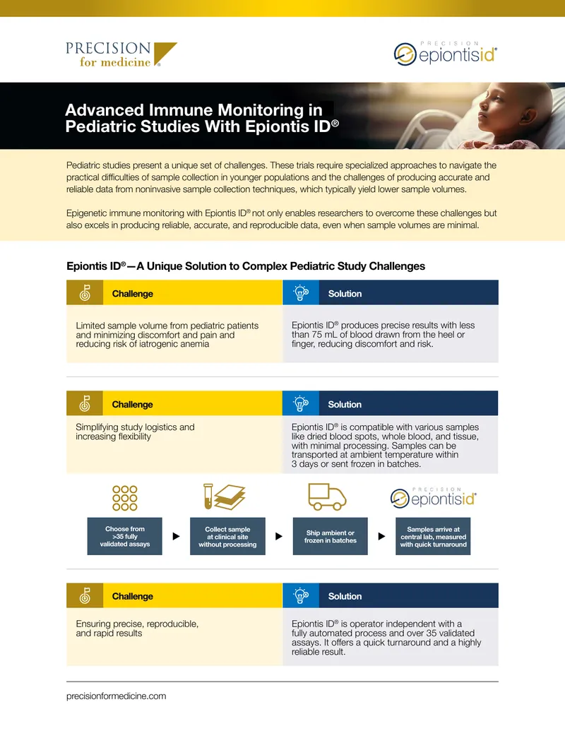 Epiontis ID® Pediatric Study Solution Overview