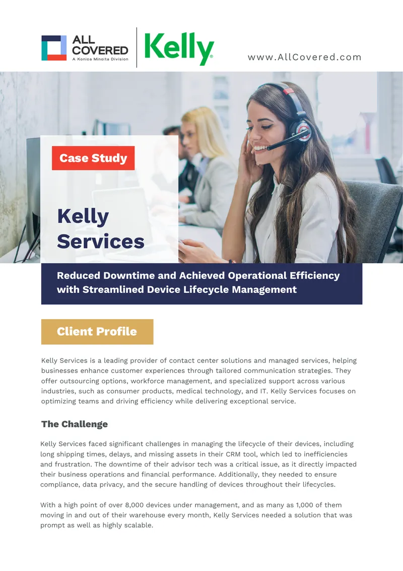 Device Lifecycle Management Case Study for Kelly Services